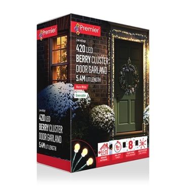 BERRY LIGHT DOOR GARLAND WARM 420 LED