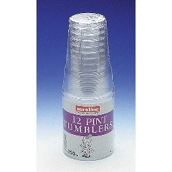 GLASSES/PLASTIC 1PINT TUMBLER PK8
