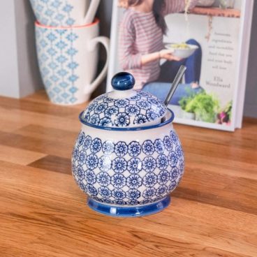 Nicola Spring Patterned Sugar Bowl – Blue Flower