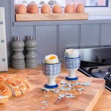 Hand-Printed Japanese China Breakfast Boiled Egg Cup