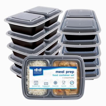 MEAL PREP RECTANGLE TWIN REUSABLE 880ML PK10