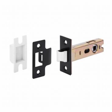TUBULAR LATCH BOLT THRU 76MM MATT BLACK SMITHS