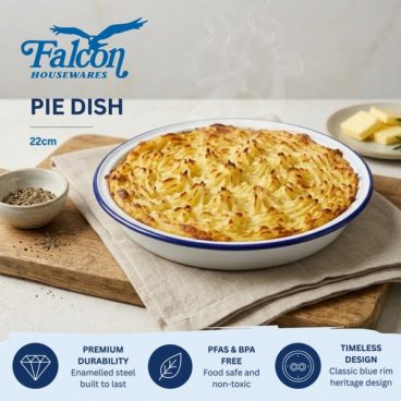 ENAMEL PIE DISH ROUND 24CM*