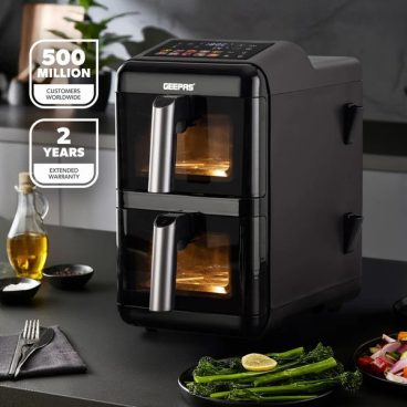AIR FRYER DUAL BASKET12L GEEPAS*