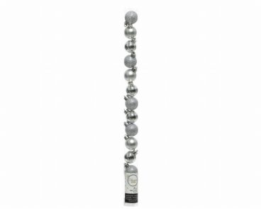 XMAS2026 SHATTERPROOF BAUBLES 3CM SILVER