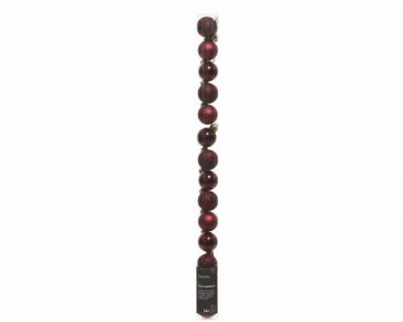 XMAS2026 SHATTERPROOF BAUBLES 3CM OXBLOOD RED