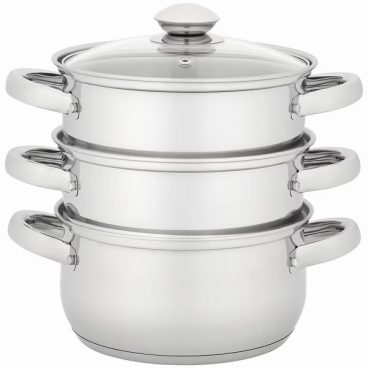 MULTISTEAMER 3 TIER GLASS 18CM