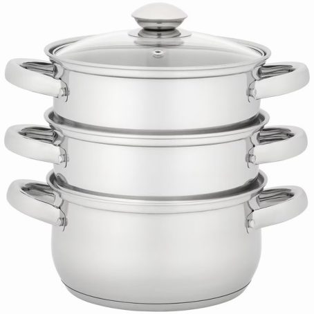 MULTISTEAMER 3 TIER GLASS 18CM