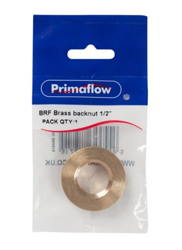BACK NUT BRASS 1/2IN